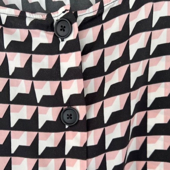 Who What Wear Black and Pink Geometric Blouse - Picture 5 of 8